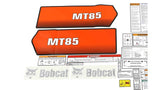 Bobcat MT85 Decal Kit - Exceeds OEM - 3m AIR Release 10Yr vinyl